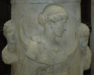 A 2nd-century sculpture of the moon goddess Selene accompanied by Hesperus and Phosphorus: the morning star was later Latinized as "Lucifer" Lucifer is also a character in Islam which too has quite a similar explanation about him.